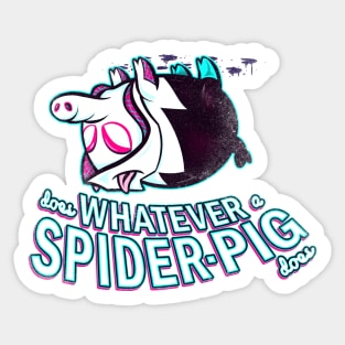 SpiderPig Ghost Sticker